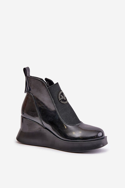 Elvastra Platform Leather Buskin Boots