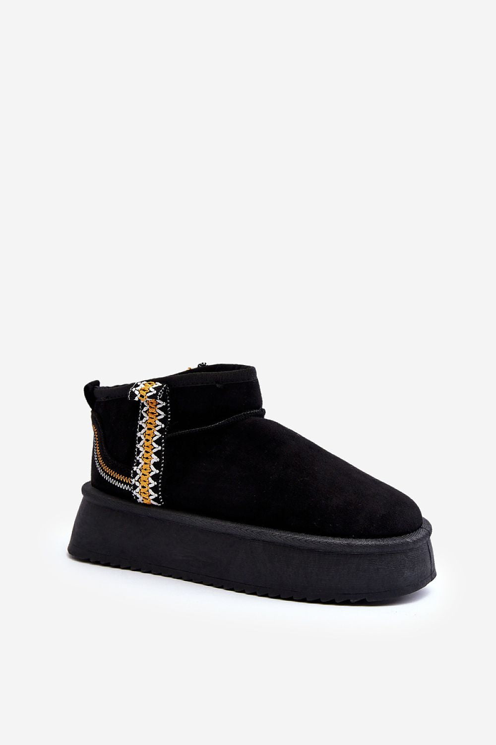 Azmira Aztec Platform Eco Suede Snow Boots Ankle High