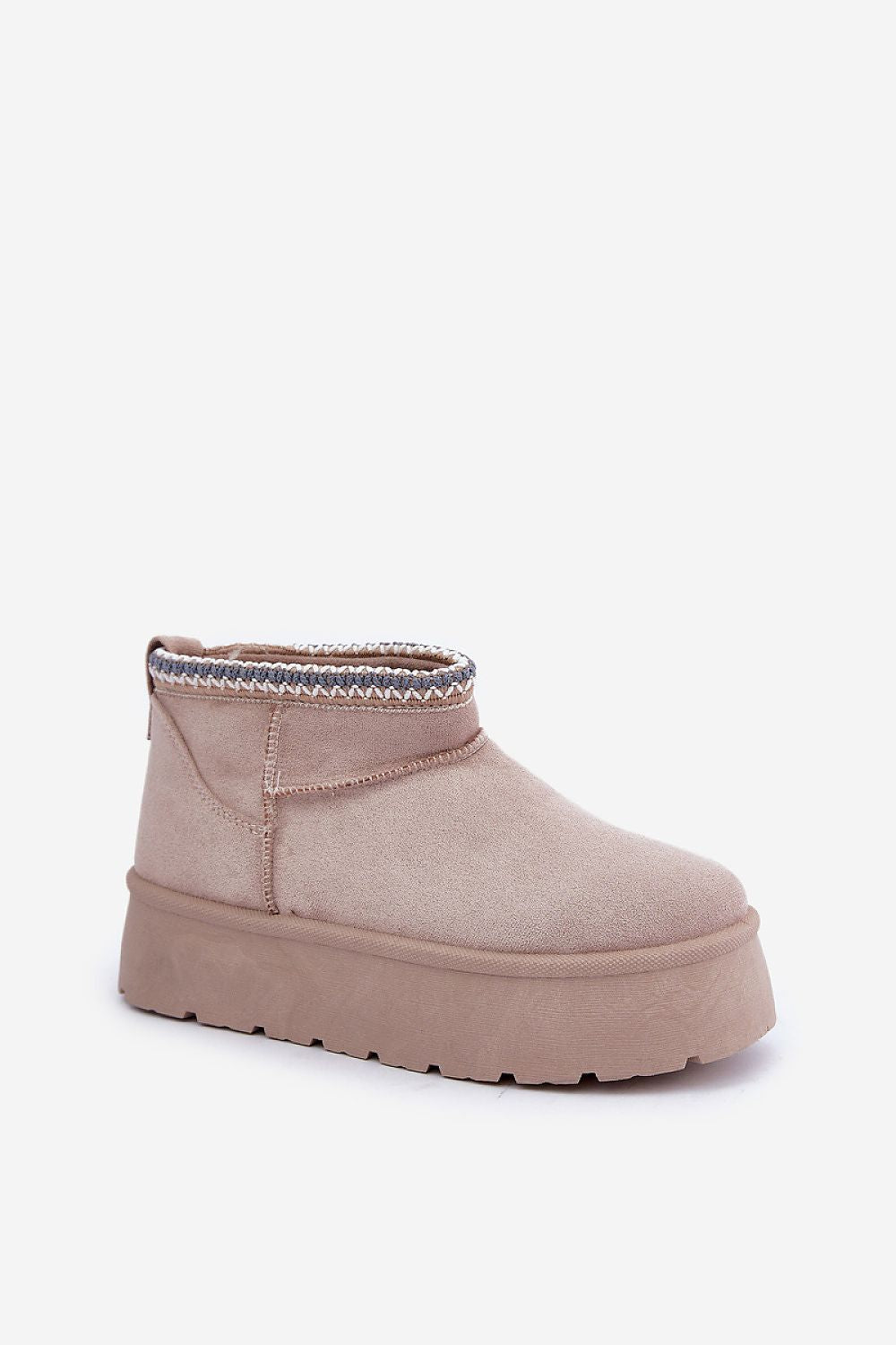 Auraline Embroidered Suede Snow Boots