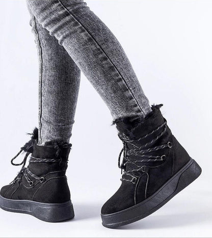 Darnelle Platform Vegan Leather Snow Boots Water Resistant