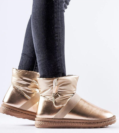 Brivona Glossy Velcro Snow Boots