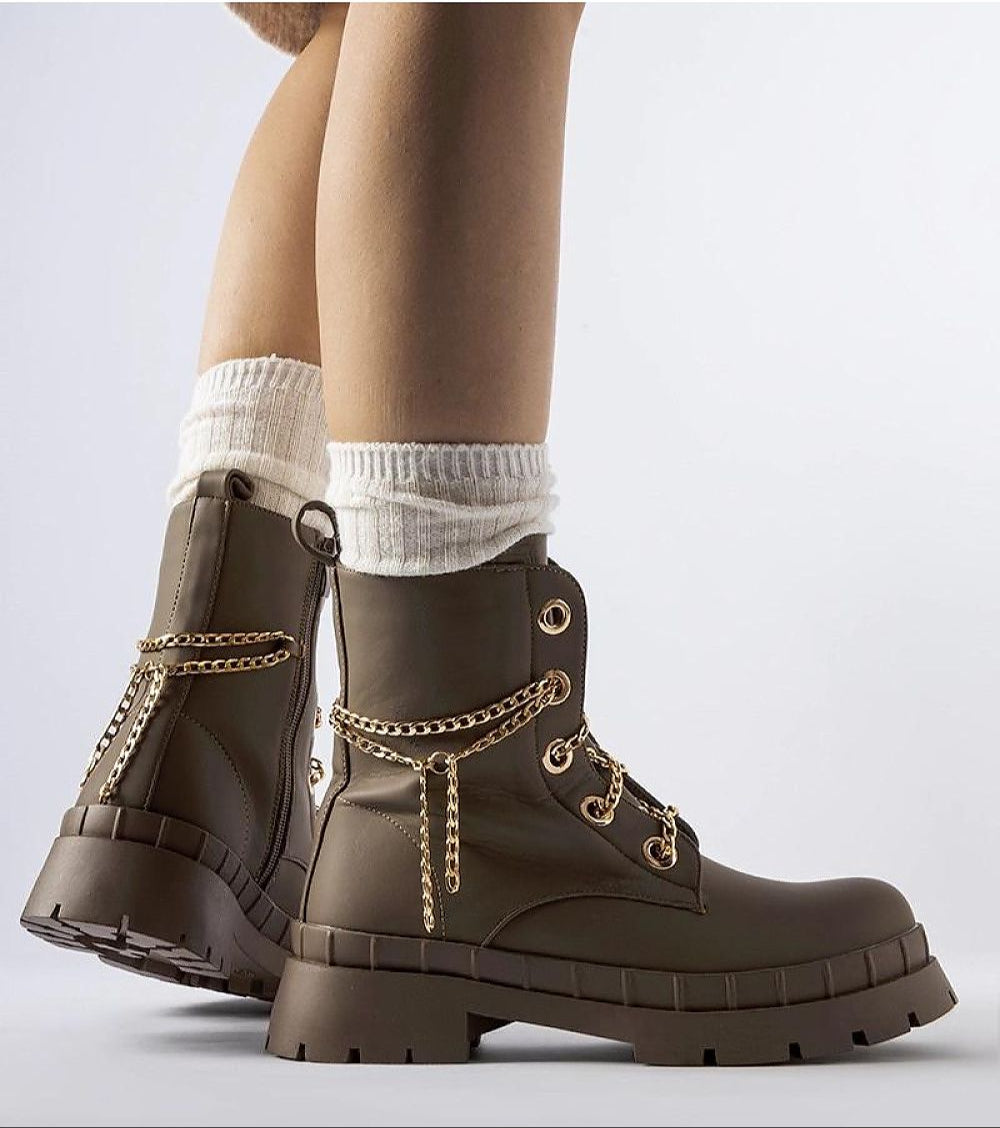 Alcinéa Chain-Detail Insulated Ankle Boots
