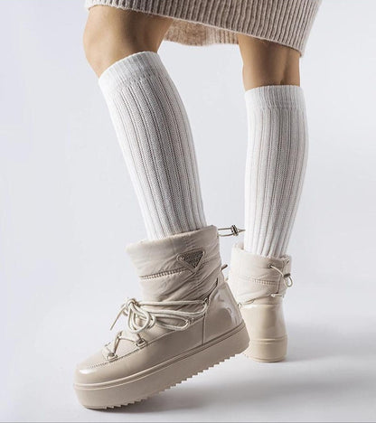 Tharima Water Resistant Insulated Slip On Snow Boots Rubber