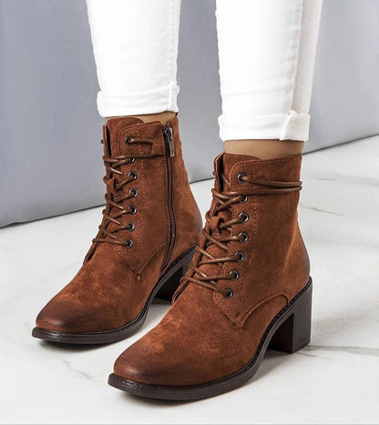 Vaelora square-toe heeled boots