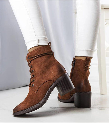 Vaelora square-toe heeled boots