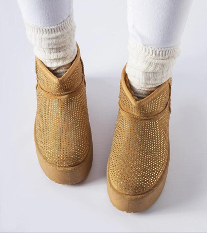 Velizia Platform Snow Boots with Zircons