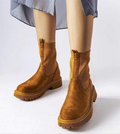 Solmare Eco-Suede Slip-On Boots