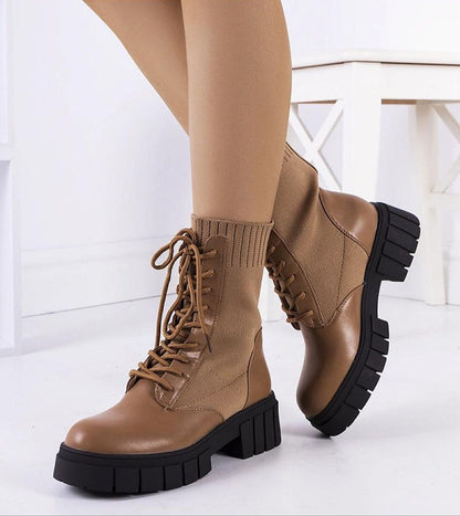 Braveda Brown Elastic Top Boots From Durable Vegan Leather
