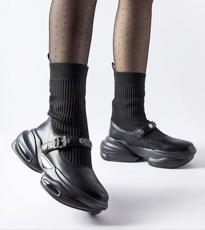 Elvessa Stretch Knit Ankle Boots