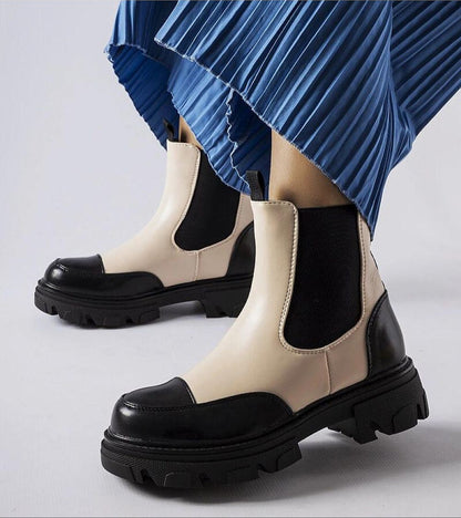 Albany Two-Tone Rubber Platform Boots