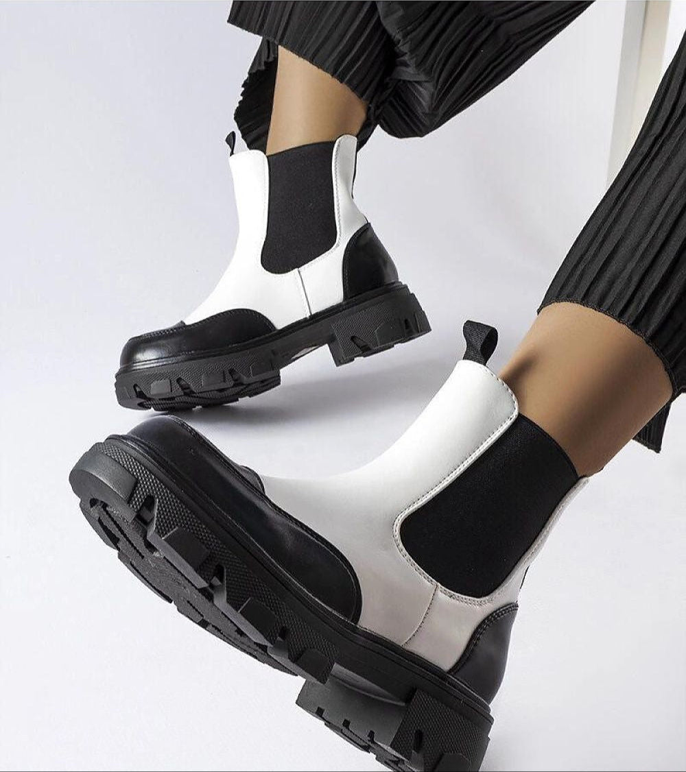 Albany Two-Tone Rubber Platform Boots