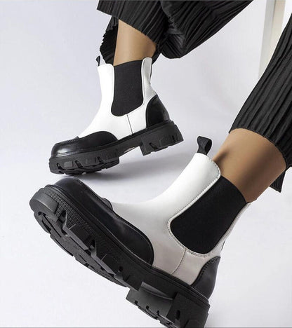 Albany Two-Tone Rubber Platform Boots