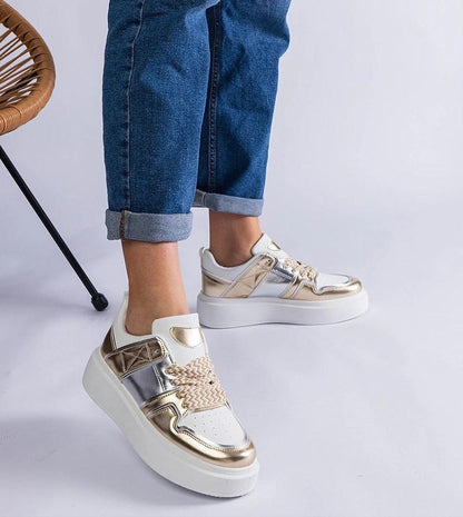 Olyssia Layered Shine Lace Sneakers