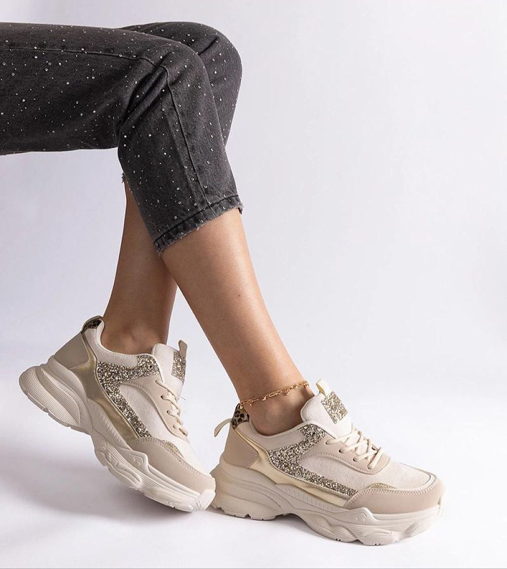 Elyvanna Brocade Panel Suede Sneakers