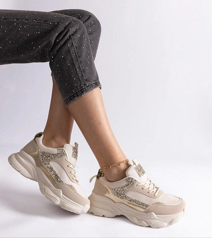 Elyvanna Brocade Panel Suede Sneakers