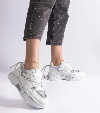 Nimvara Shimmer Detail Black Sneakers