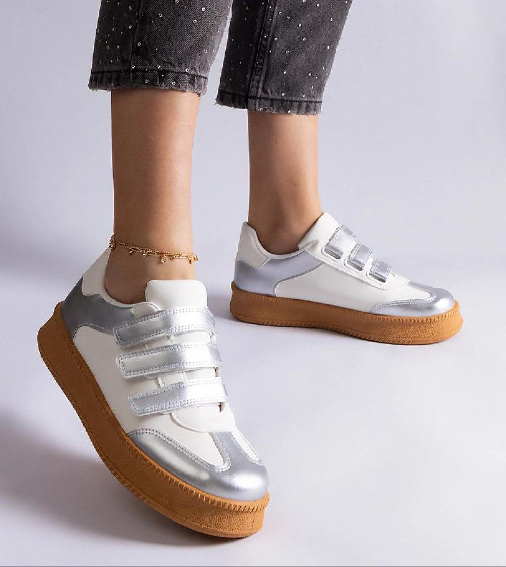 Elurea Gold Velcro Street Sneakers