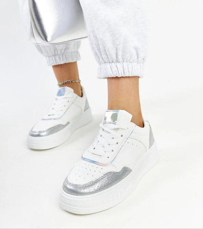 Norevia Silver-Edged Sneakers
