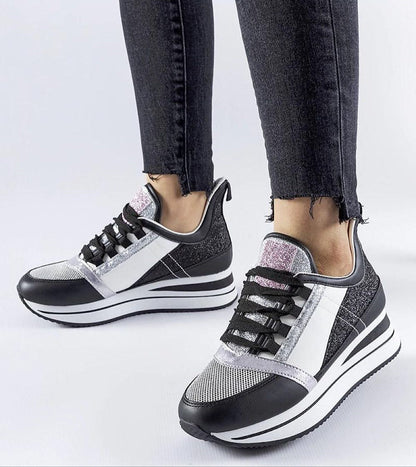 Glevara Glitter Platform Sneakers