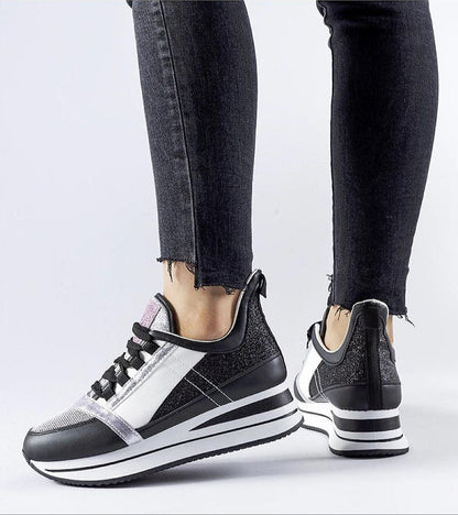 Glevara Glitter Platform Sneakers