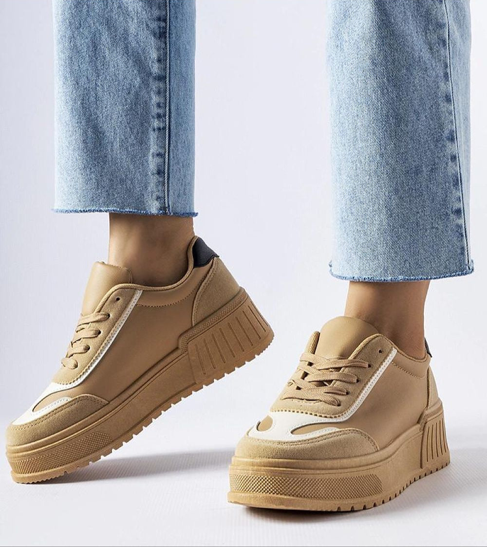 Eralina Flexible Sole Summer Sneakers Vegan Dark Beige