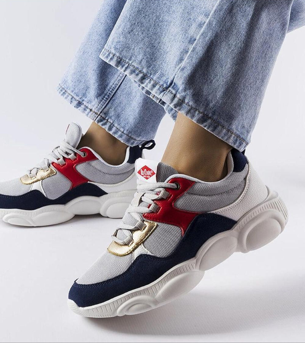 Lorayne Gray Sporty Lace-Up Sneakers