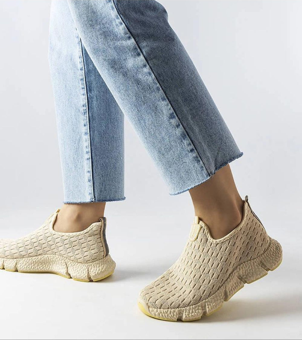 Orellia Light Beige Slip-On Sneakers