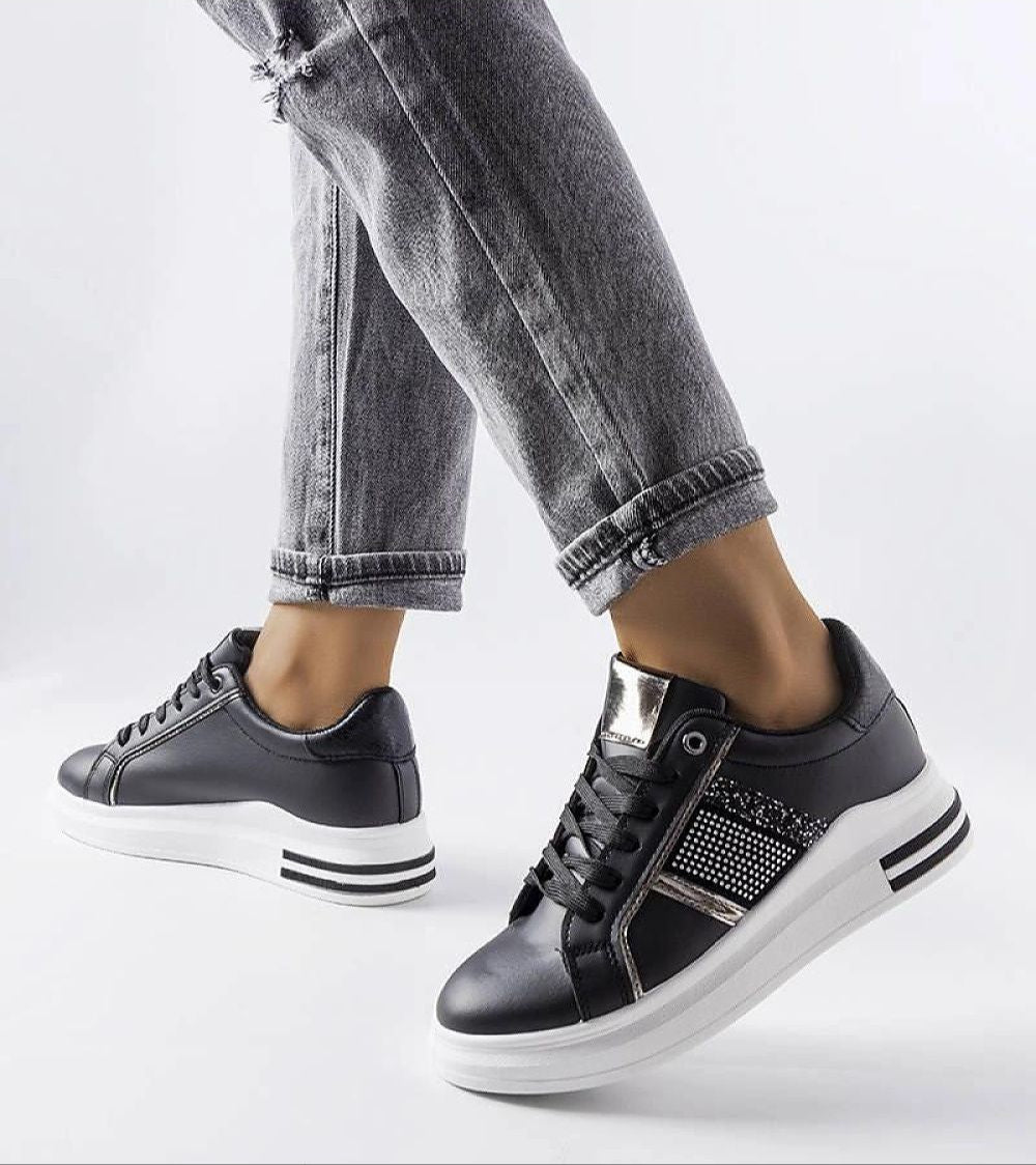 Meralla Rhinestone Platform Sneakers