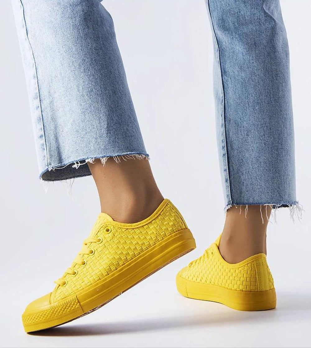 Revarya Woven Lace-Up Summer Sneakers