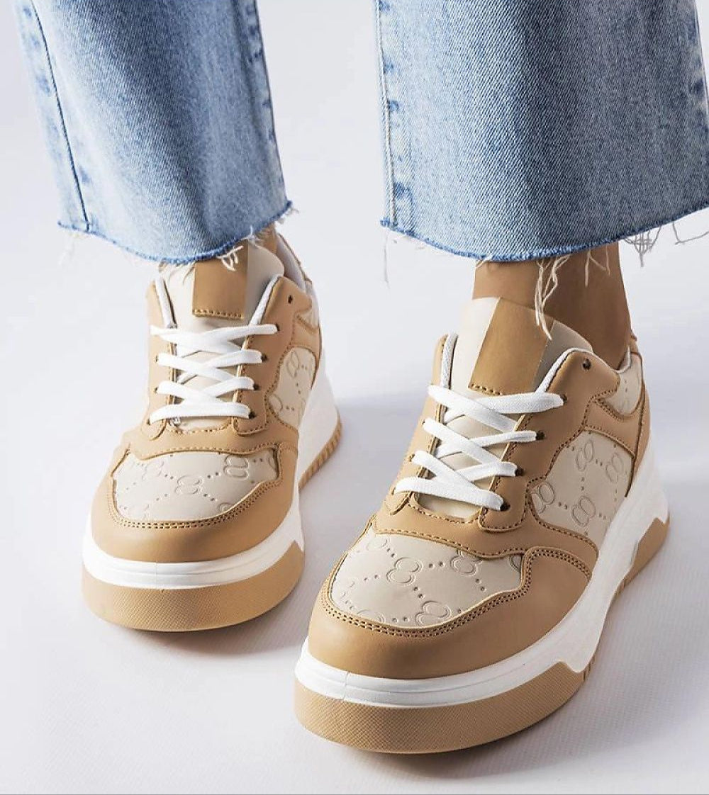 Mirevon Embossed Platform Sneakers Classic Everyday Comfort