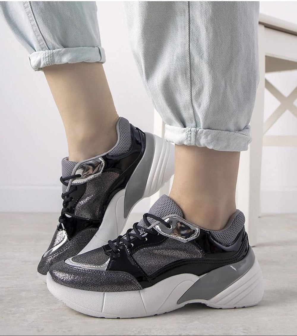 Zelphira Metallic Contrast Platform Sneakers