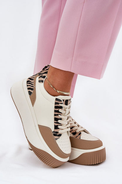 Vervonne Animal Pattern Platform Sneakers