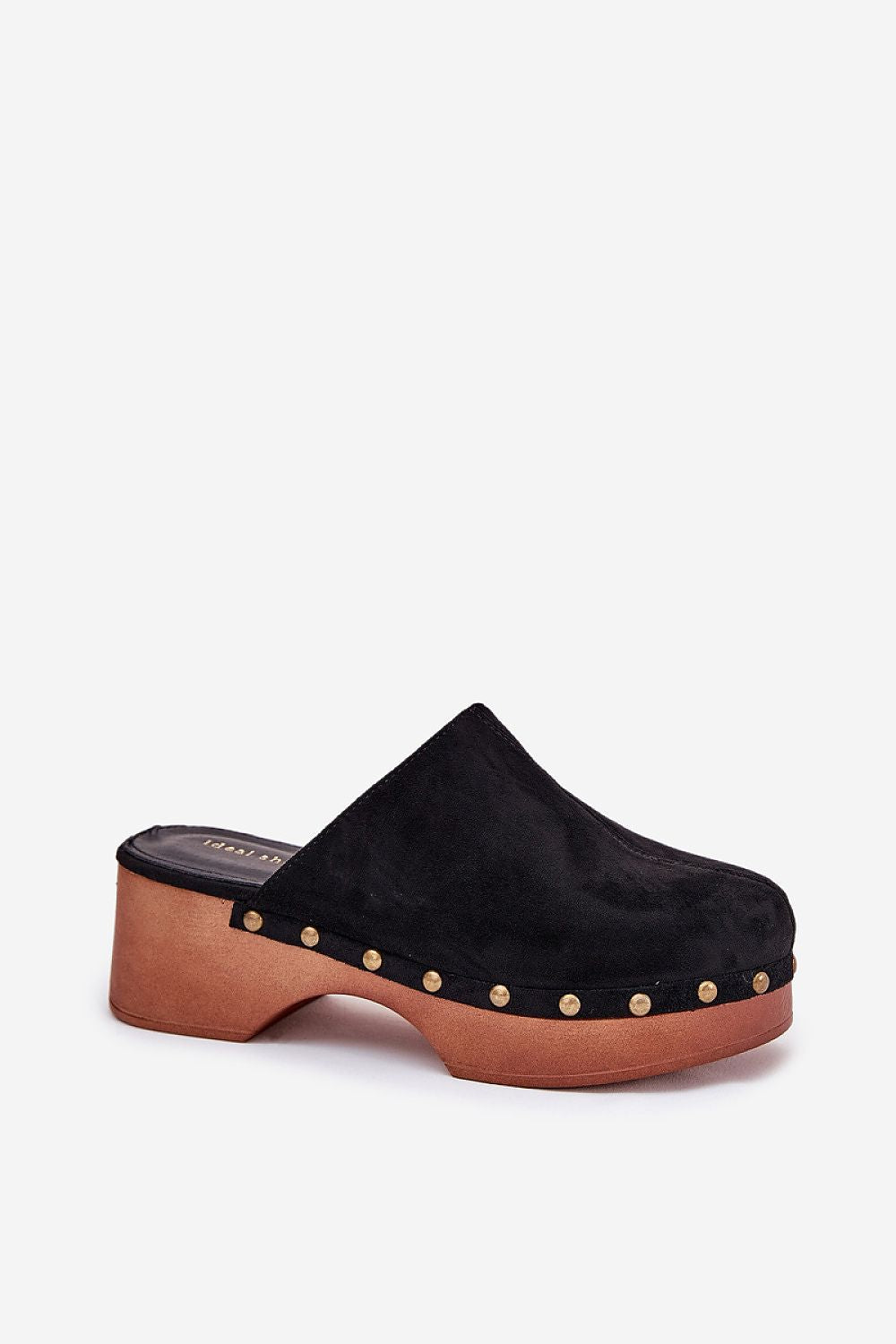 Corveda Studded Suede Wedge Clogs