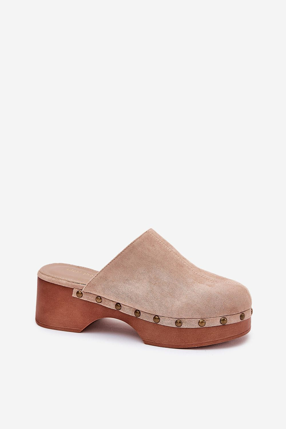 Corveda Studded Suede Wedge Clogs