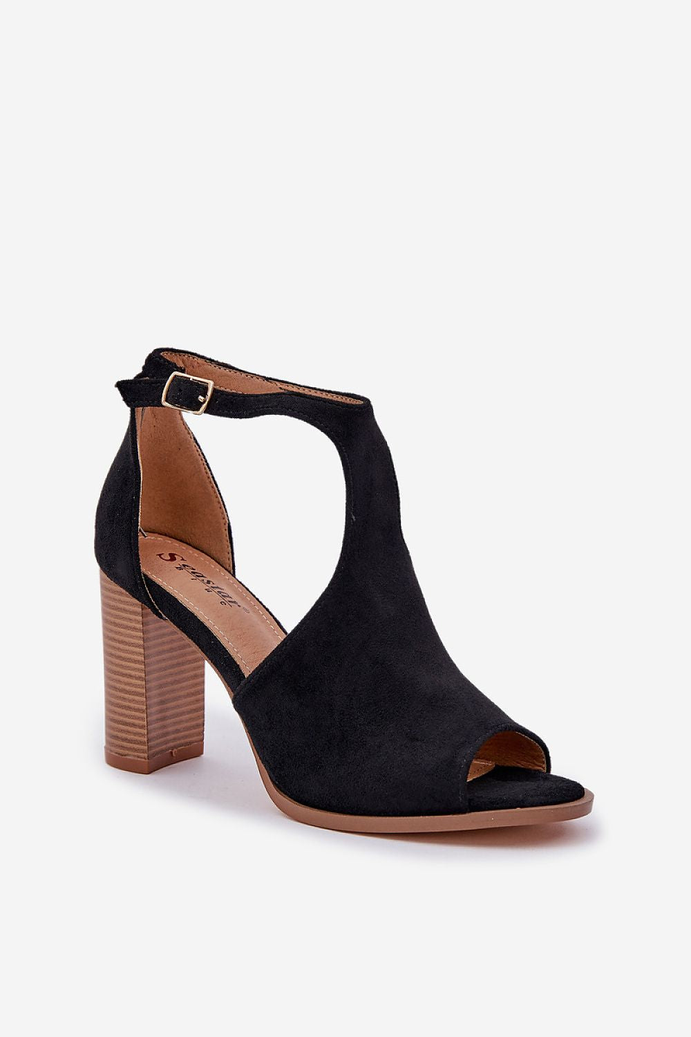 Elanvera Suede Buckled Heel Sandals