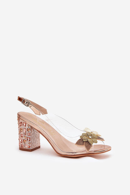 Aurelis Floral Clear-Heel Sandals