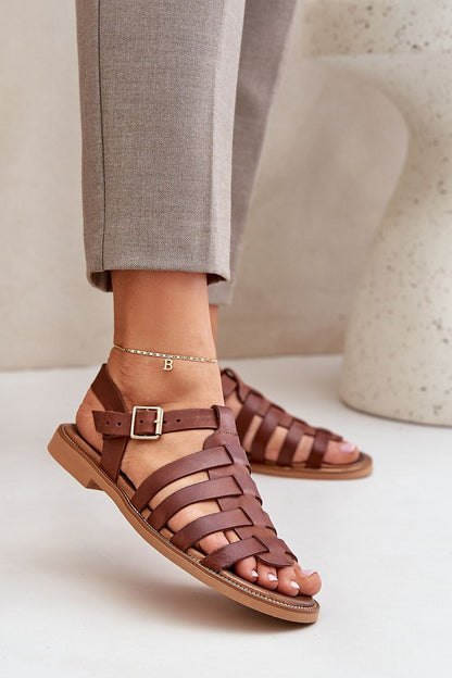 Celira Flat Leather Sandals
