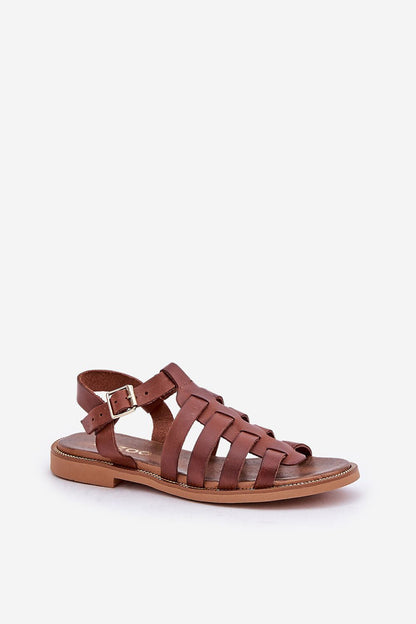 Avelisse Leather Flat Sandals