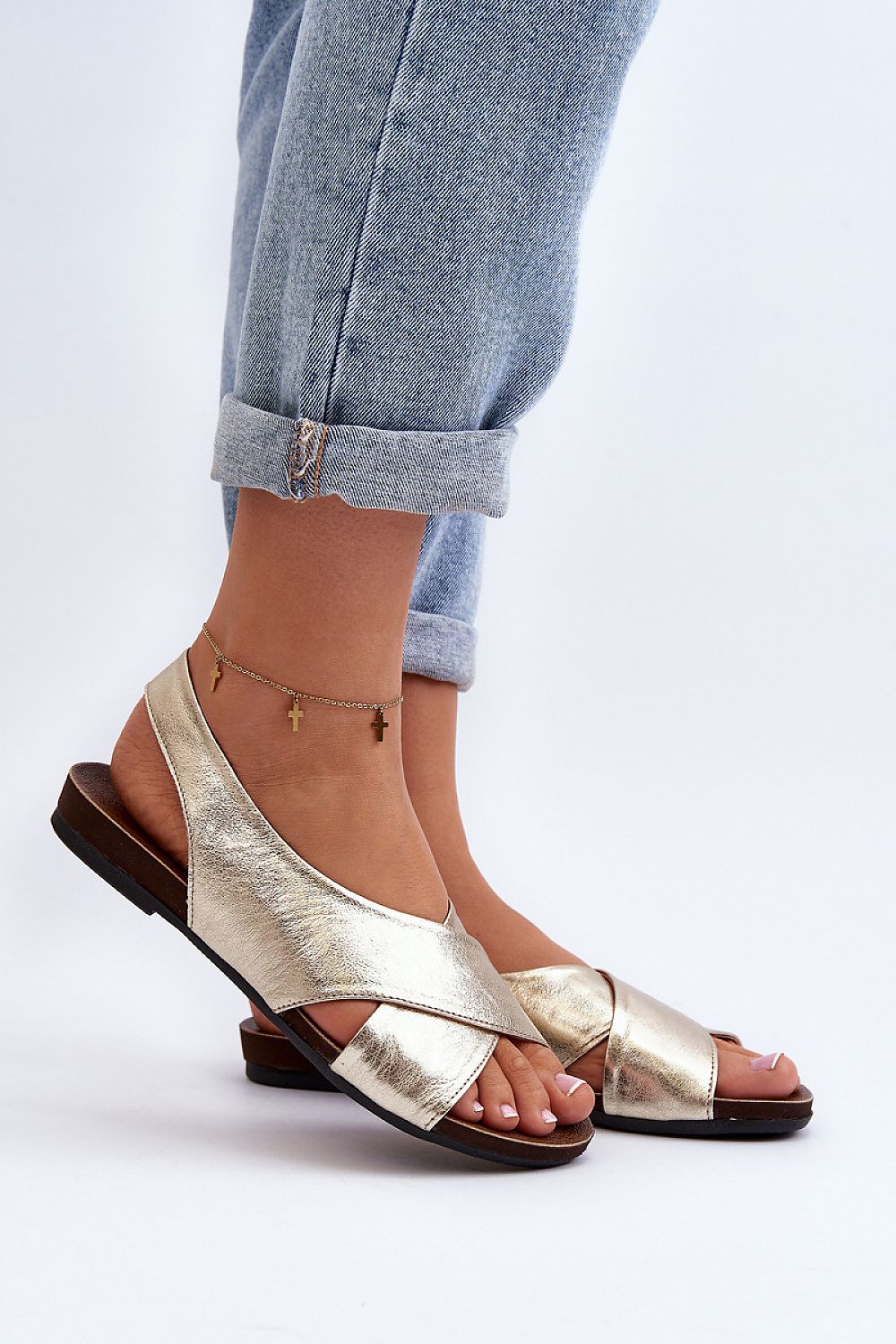 Talmea Soft-Strap Leather Sandals