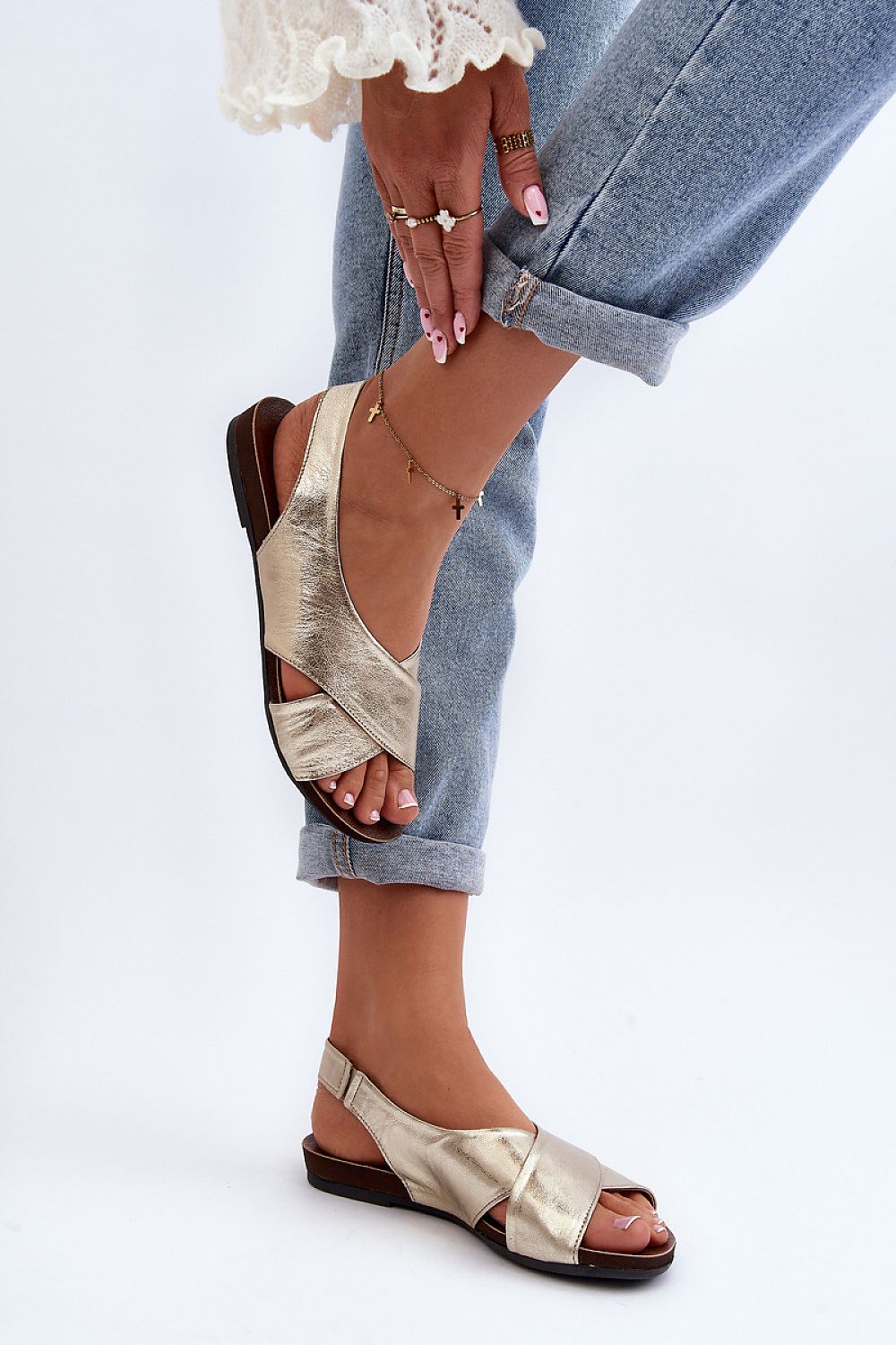 Talmea Soft-Strap Leather Sandals