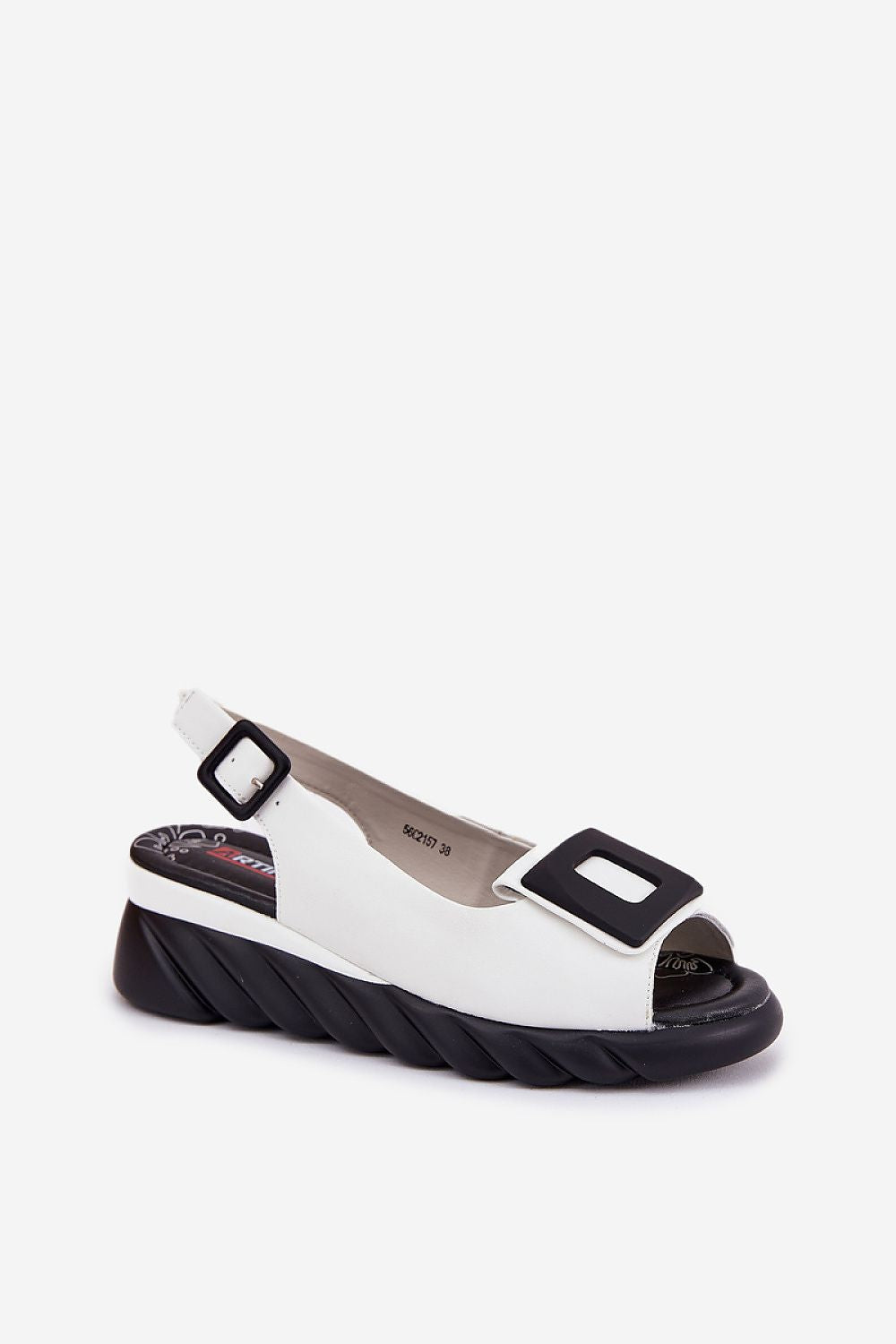 Avenlisse Buckled Accent Wedge Sandals