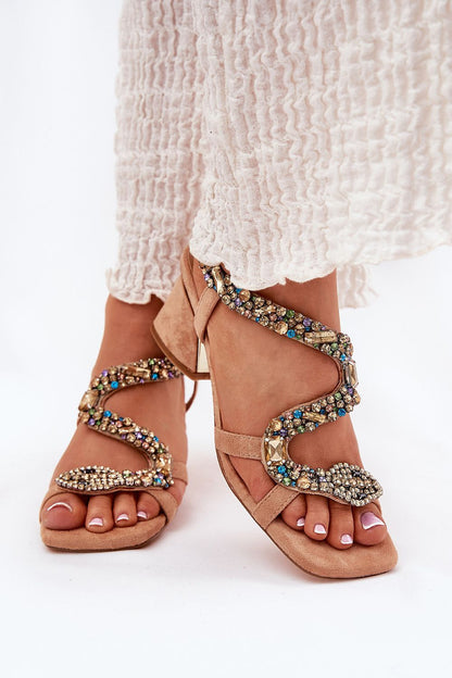 Orlanza Mirrored Serpent Heel Sandals