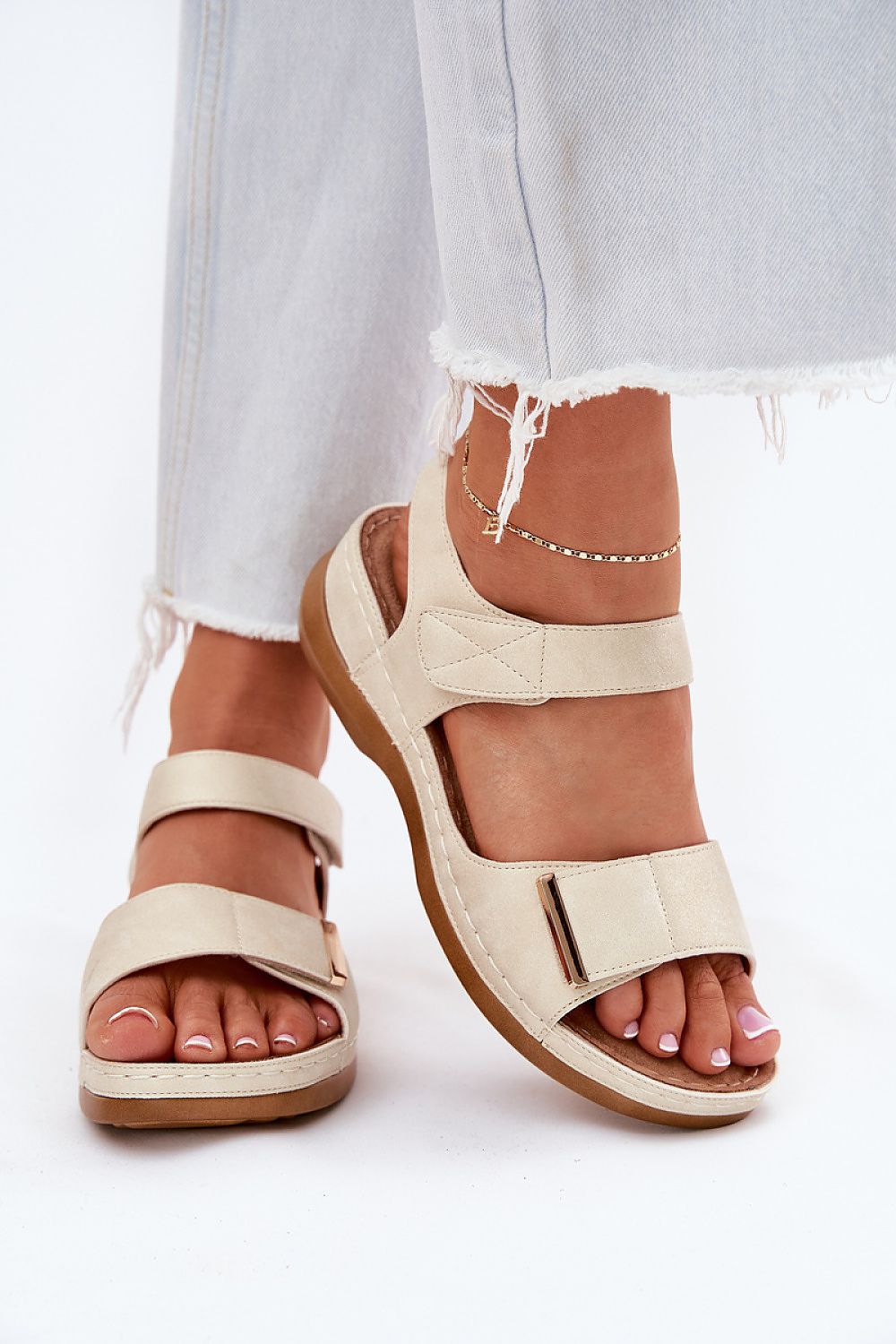 Lirevona Velcro Rise Platform Sandals