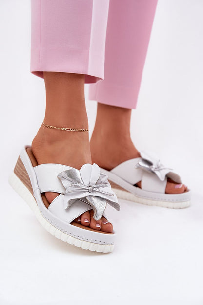 Florenya Leather Wedge Flip-Flops