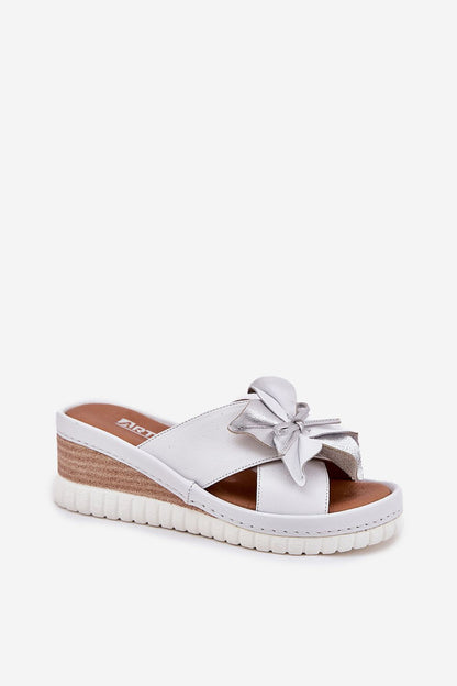 Florenya Leather Wedge Flip-Flops