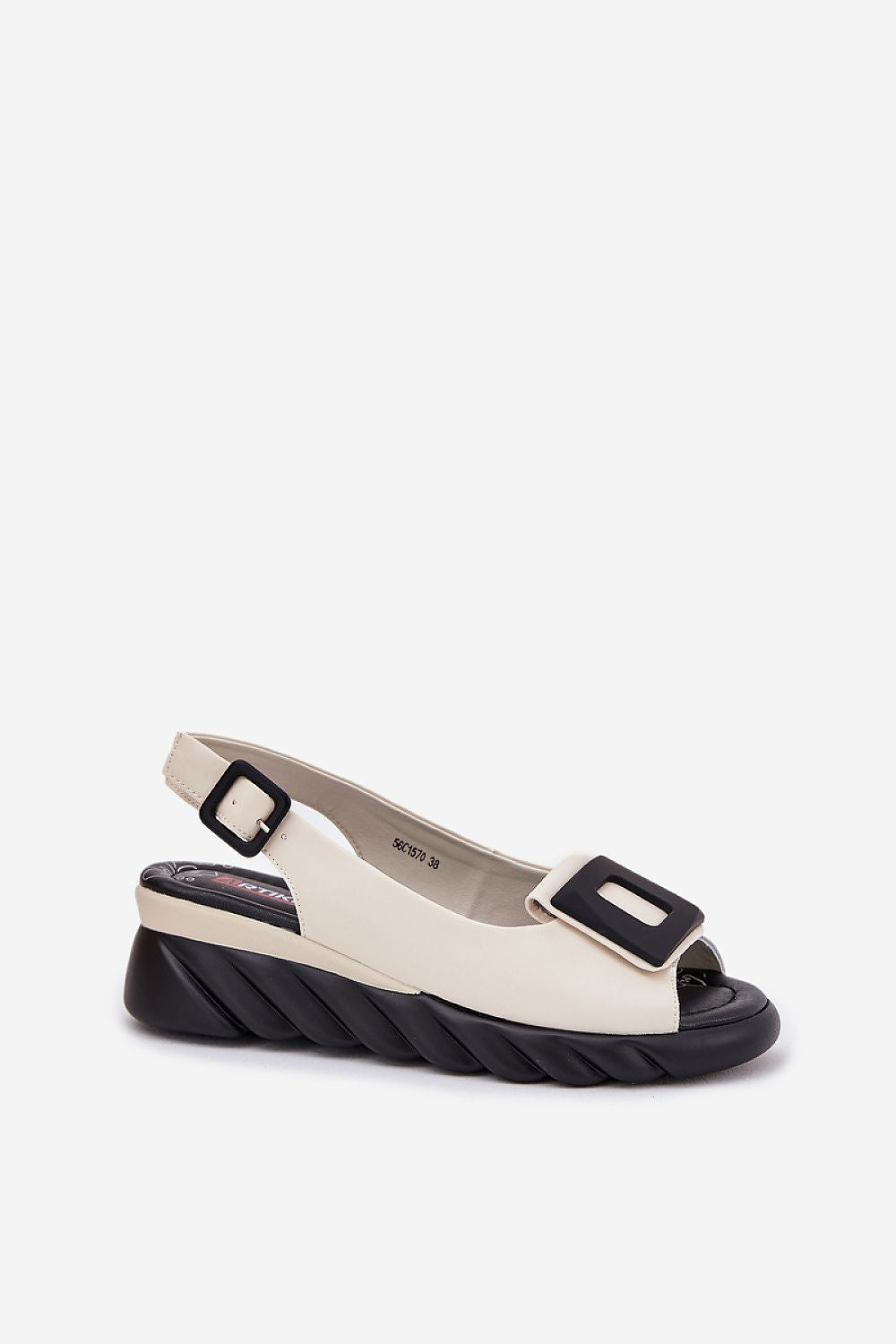 Avenlisse Buckled Accent Wedge Sandals