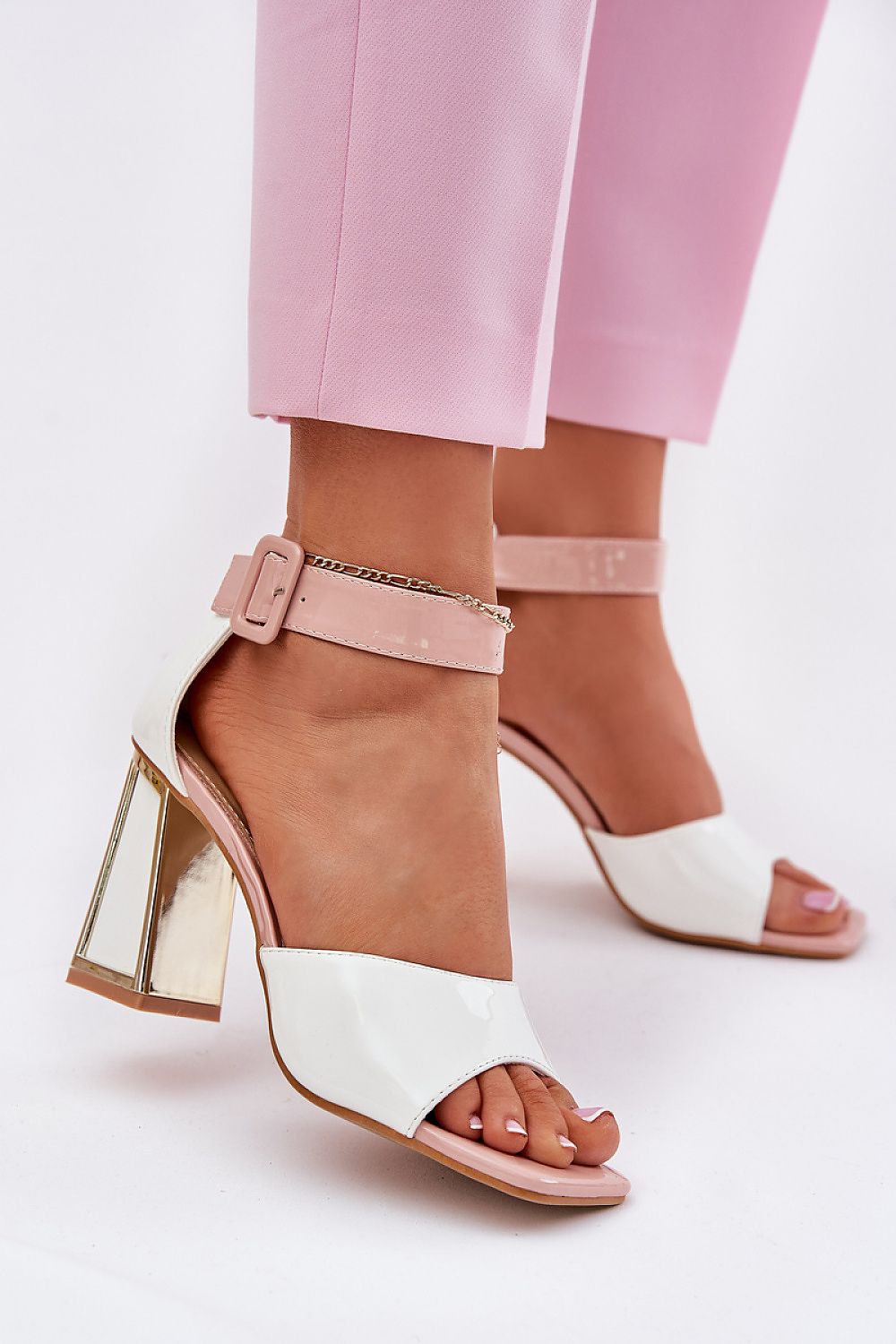 Ariselma Elegant Column Heel Sandals