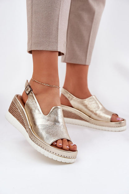 Nirellia Classic Wedge Leather Sandals