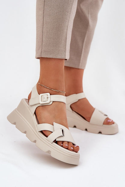 Noralisse Classic Wedge Leather Sandals