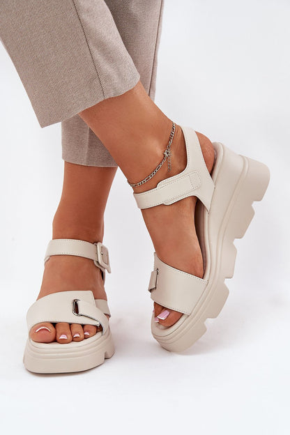 Noralisse Classic Wedge Leather Sandals